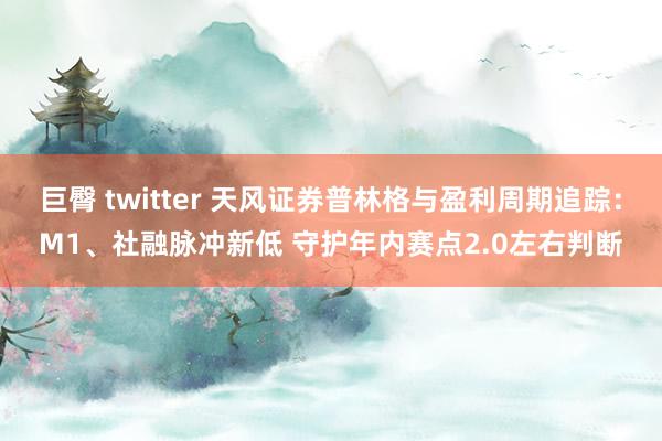 巨臀 twitter 天风证券普林格与盈利周期追踪：M1、社融脉冲新低 守护年内赛点2.0左右判断