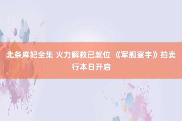 北条麻妃全集 火力解救已就位 《军舰寰宇》拍卖行本日开启