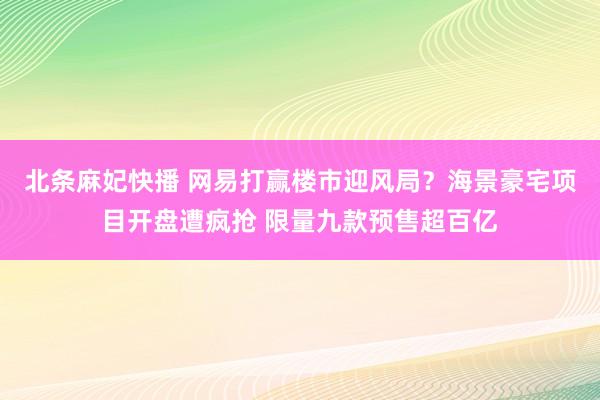 北条麻妃快播 网易打赢楼市迎风局？海景豪宅项目开盘遭疯抢 限量九款预售超百亿