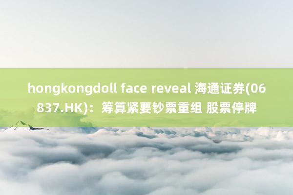 hongkongdoll face reveal 海通证券(06837.HK)：筹算紧要钞票重组 股票停牌