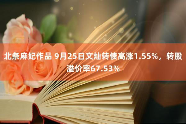 北条麻妃作品 9月25日文灿转债高涨1.55%，转股溢价率67.53%