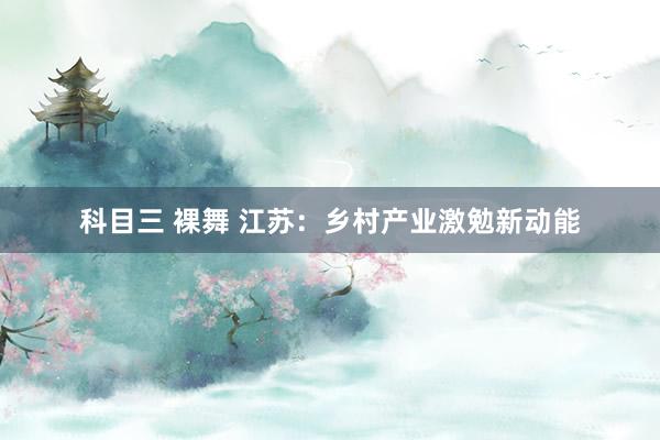 科目三 裸舞 江苏：乡村产业激勉新动能