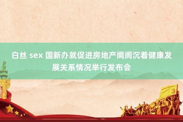 白丝 sex 国新办就促进房地产阛阓沉着健康发展关系情况举行发布会