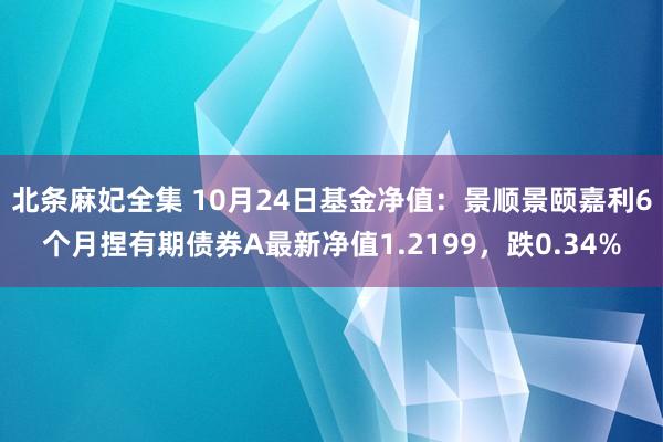 北条麻妃全集 10月24日基金净值：景顺景颐嘉利6个月捏有期债券A最新净值1.2199，跌0.34%