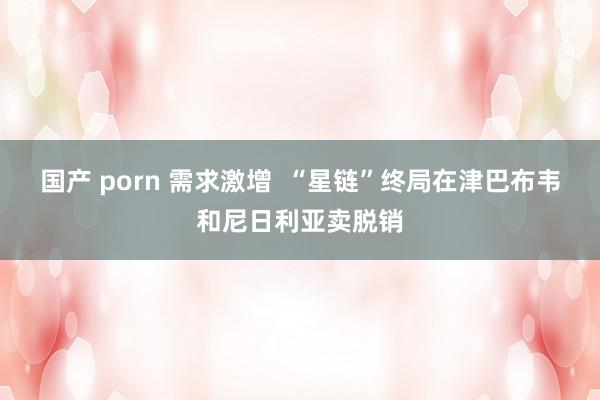 国产 porn 需求激增  “星链”终局在津巴布韦和尼日利亚卖脱销