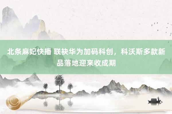 北条麻妃快播 联袂华为加码科创，科沃斯多款新品落地迎来收成期