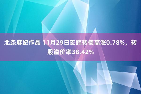 北条麻妃作品 11月29日宏辉转债高涨0.78%，转股溢价率38.42%