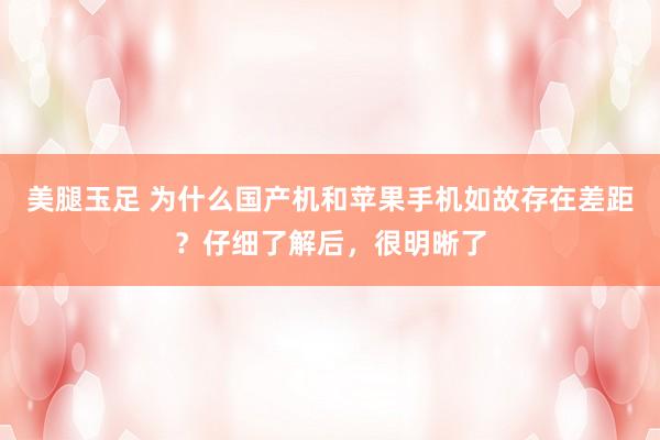 美腿玉足 为什么国产机和苹果手机如故存在差距？仔细了解后，很明晰了