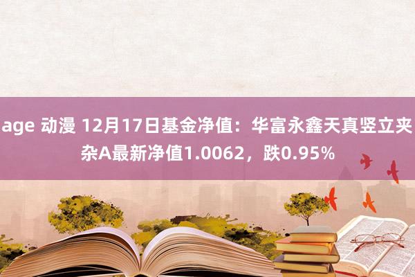 age 动漫 12月17日基金净值：华富永鑫天真竖立夹杂A最新净值1.0062，跌0.95%