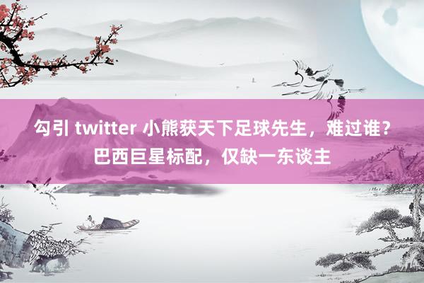 勾引 twitter 小熊获天下足球先生，难过谁？巴西巨星标配，仅缺一东谈主