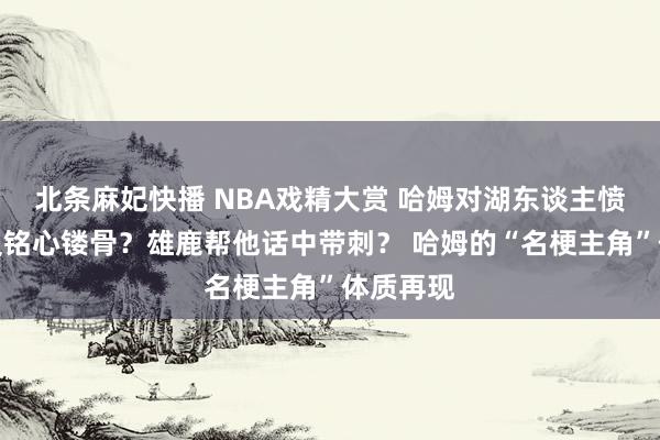 北条麻妃快播 NBA戏精大赏 哈姆对湖东谈主愤愤不服又铭心镂骨？雄鹿帮他话中带刺？ 哈姆的“名梗主角”体质再现