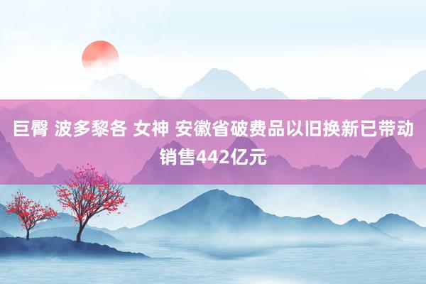 巨臀 波多黎各 女神 安徽省破费品以旧换新已带动销售442亿元