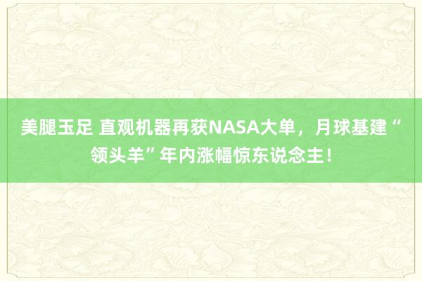 美腿玉足 直观机器再获NASA大单，月球基建“领头羊”年内涨幅惊东说念主！