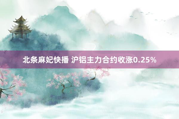 北条麻妃快播 沪铝主力合约收涨0.25%