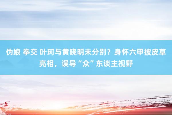 伪娘 拳交 叶珂与黄晓明未分别？身怀六甲披皮草亮相，误导“众”东谈主视野