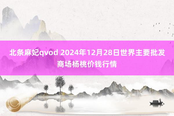 北条麻妃qvod 2024年12月28日世界主要批发商场杨桃价钱行情