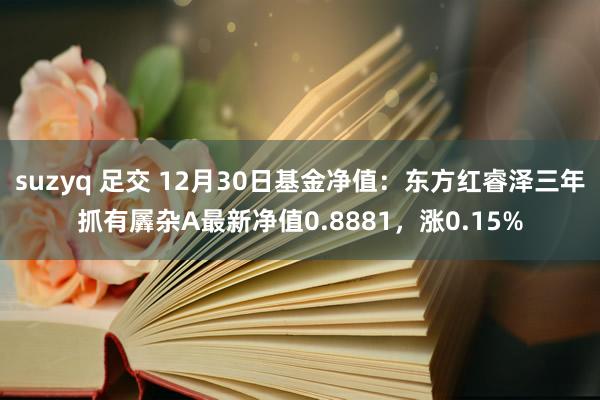 suzyq 足交 12月30日基金净值：东方红睿泽三年抓有羼杂A最新净值0.8881，涨0.15%