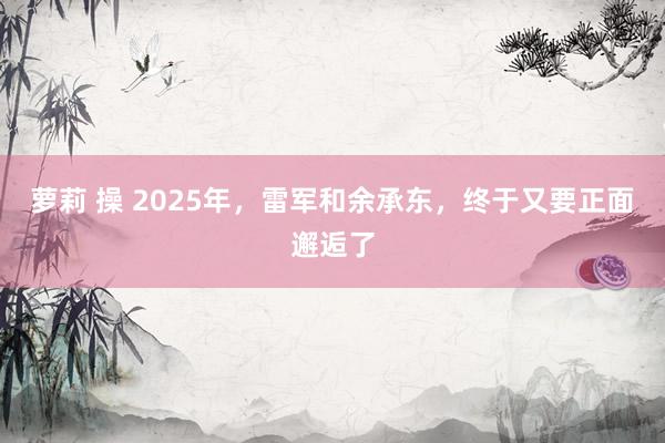 萝莉 操 2025年，雷军和余承东，终于又要正面邂逅了