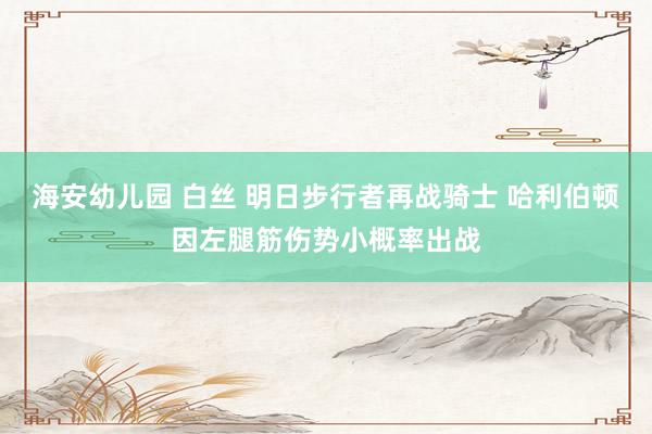 海安幼儿园 白丝 明日步行者再战骑士 哈利伯顿因左腿筋伤势小概率出战